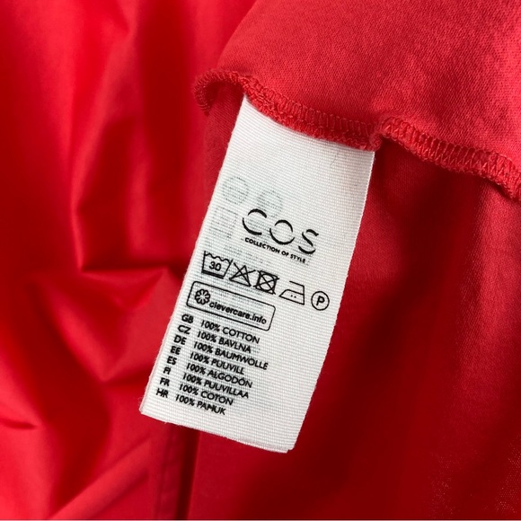 COS Dolman Sleeve Top, Coral Euro Size Small - Picture 5 of 8